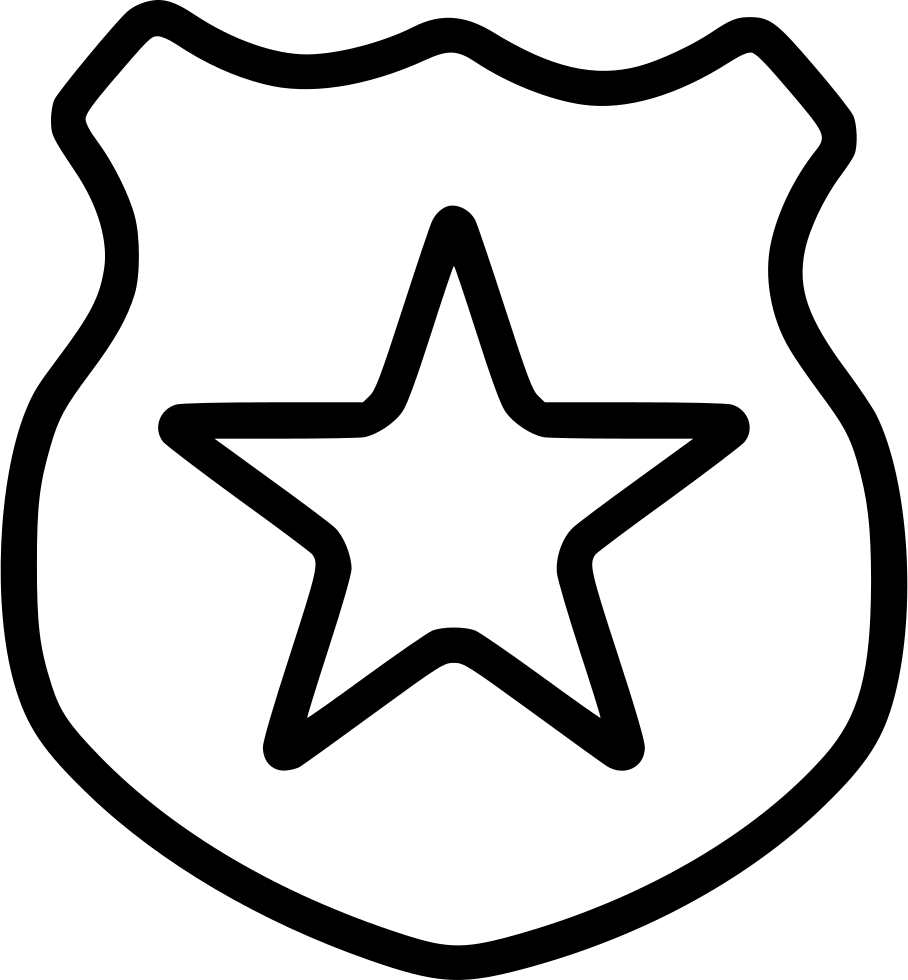 Police Department Comments - Star Outline Icon Png (908x980)