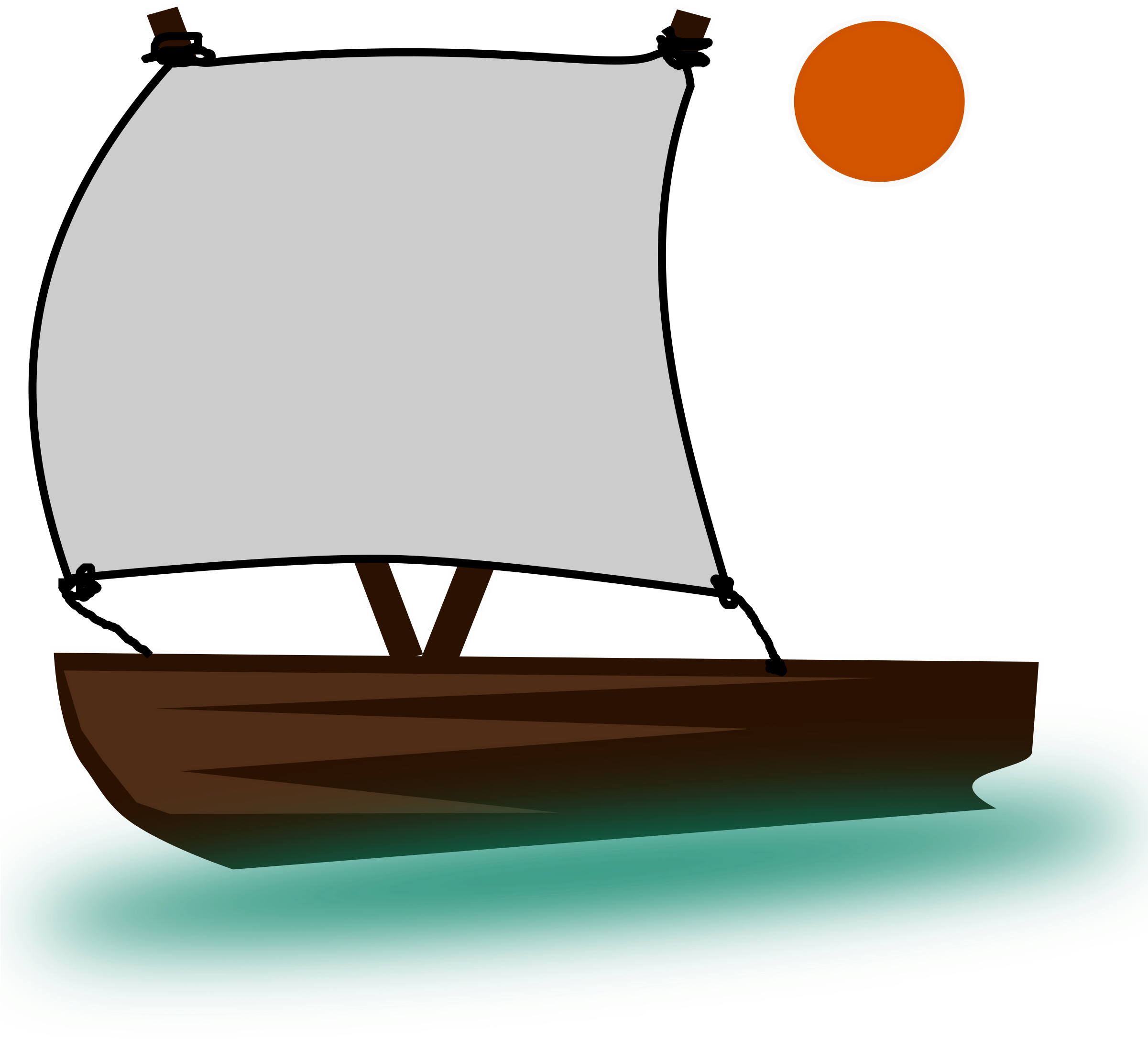Pinisi-boat Clip Art - Clip Art Old Boat (2400x2400)