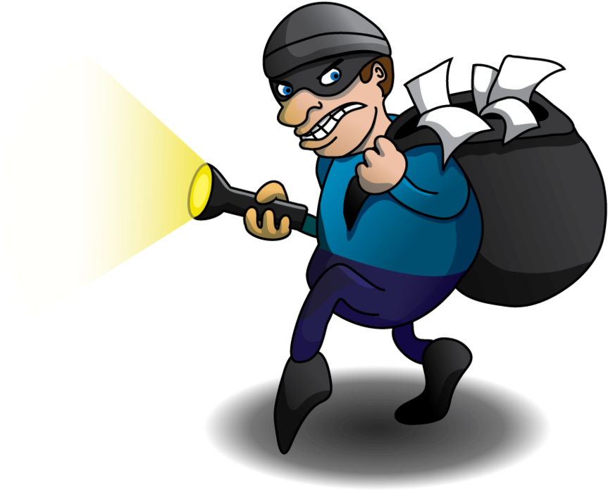 Fatehabad - Cartoon Thief Png (900x719)