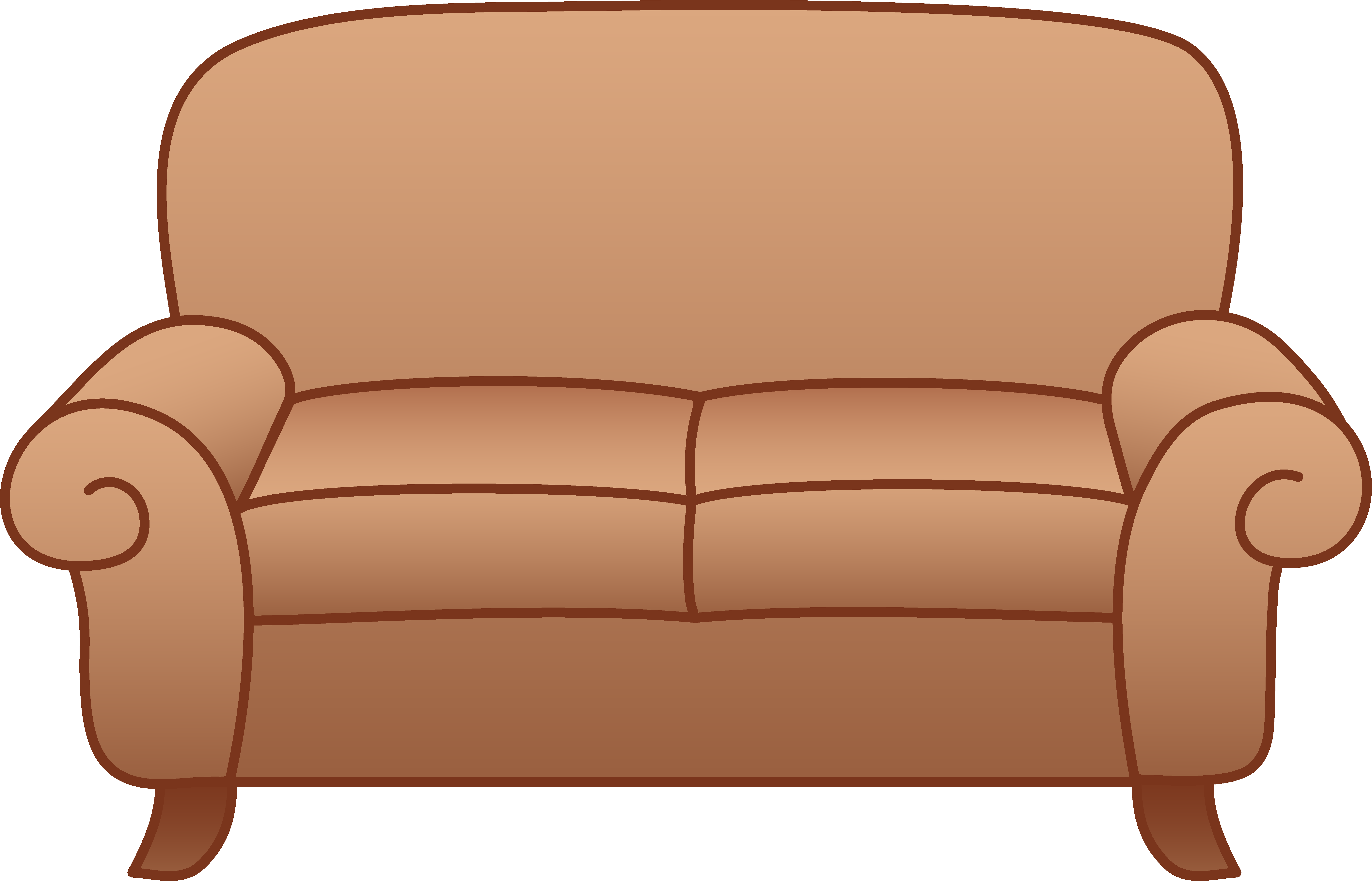 Leather Chair Clipart - Couch Clipart (6947x4462)