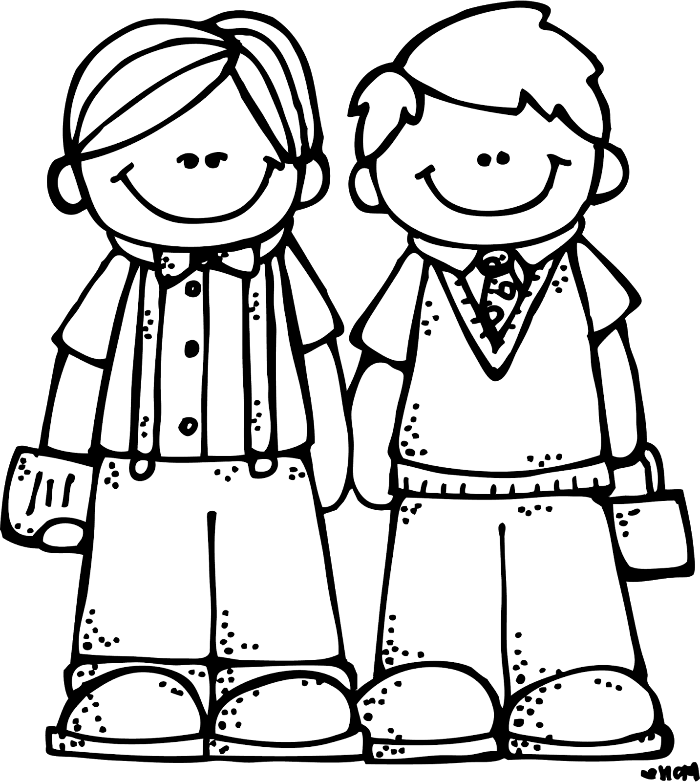 Friends Clipart Black And White Png - Friends Black And White Clip Art (1433x1600)