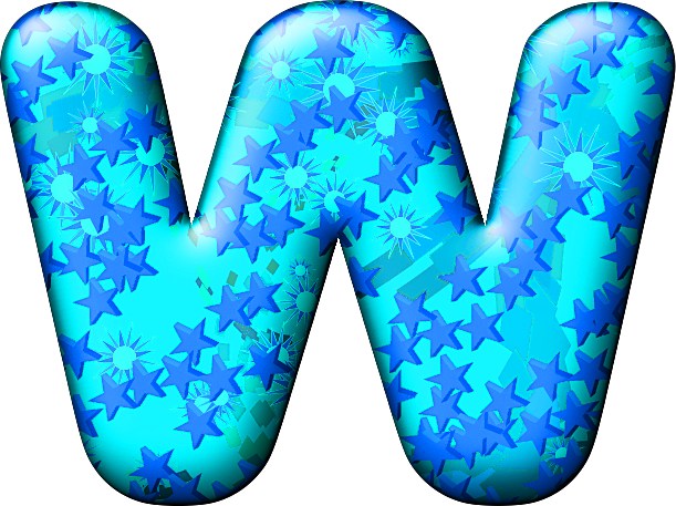 W Alphabet Letter Presentation Clip Art - W Alphabet Letter Presentation Clip Art (611x457)