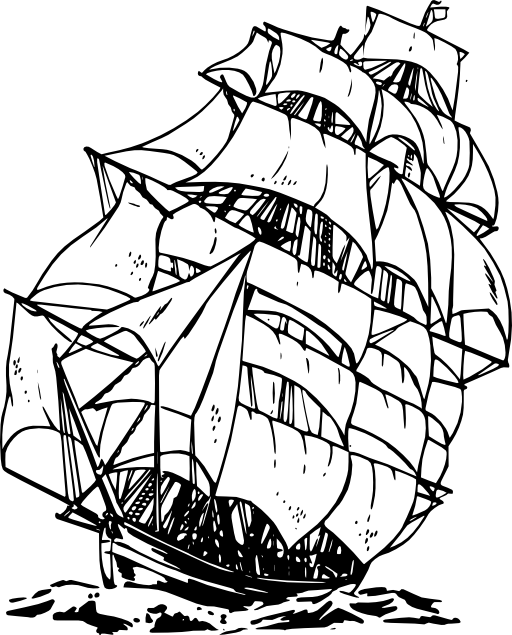 Clip Art - Clipper Ship Clip Art (512x635)