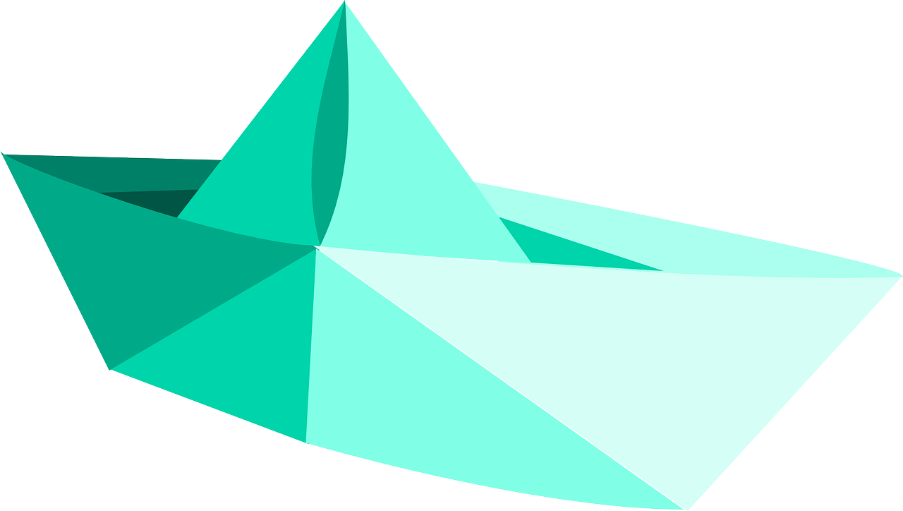 Clip Art Tags - Transparent Origami Boat Clipart (1326x750)