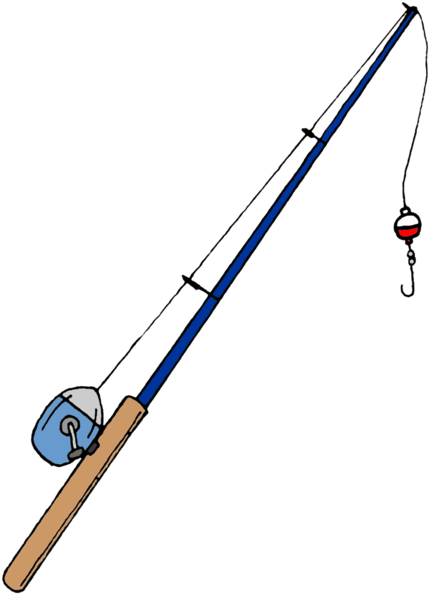 Free To Use Public Domain Fishing Clip Art - Fishing Rod (434x600)