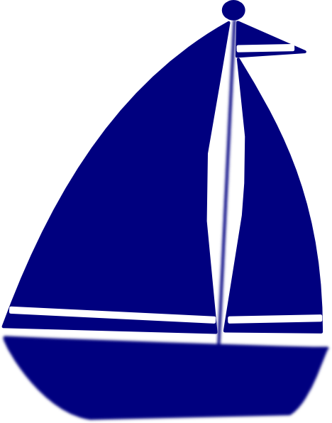 Sailboat Clipart Sailor Boat - Blue Sailboat Clipart (468x596)