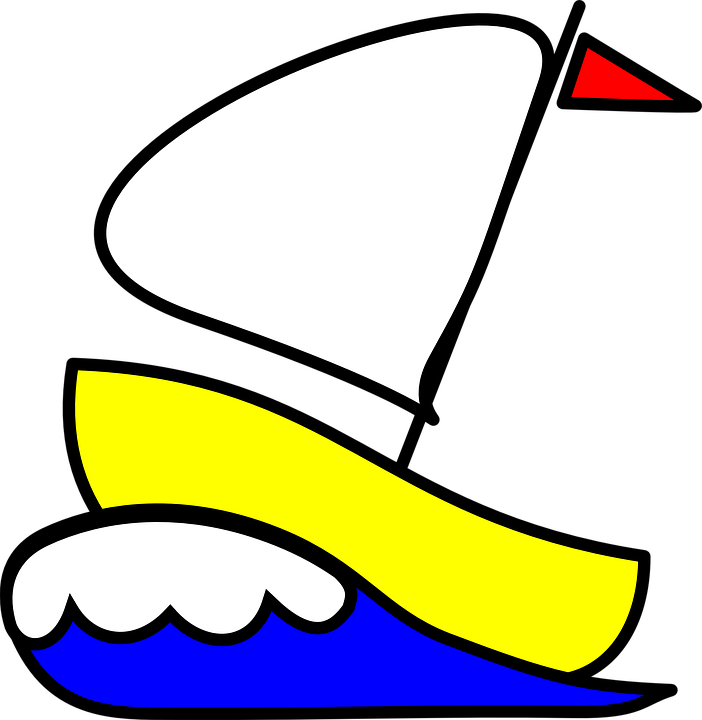 Sailboat Sailing Boat Ship Waves Ocean Boat - Sail Boat Clip Art (702x720)