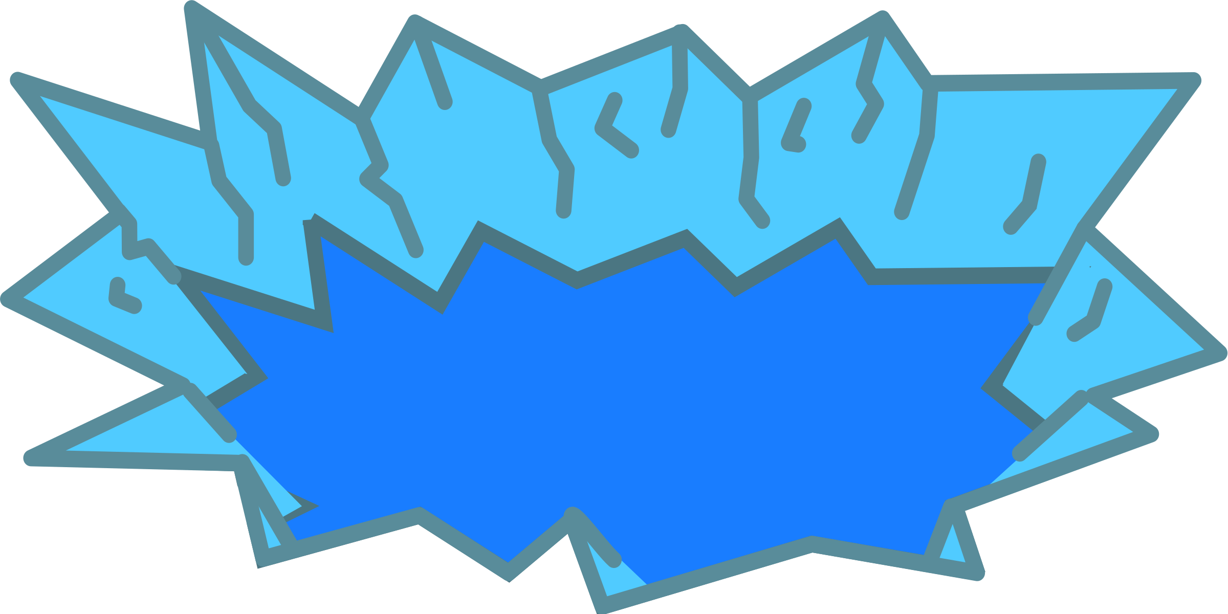 Water Hole In Ice Clipart - Ice Hole Clipart (2400x1200)