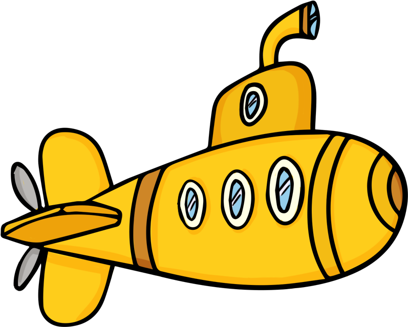 Commercial Fishing Boat Clipart - Submarine Clipart (840x675)