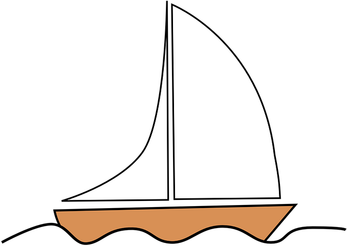Barque Bark Boat Sail Sailing Ship Wooden Sailing - Small Ship Clip Art (677x720)