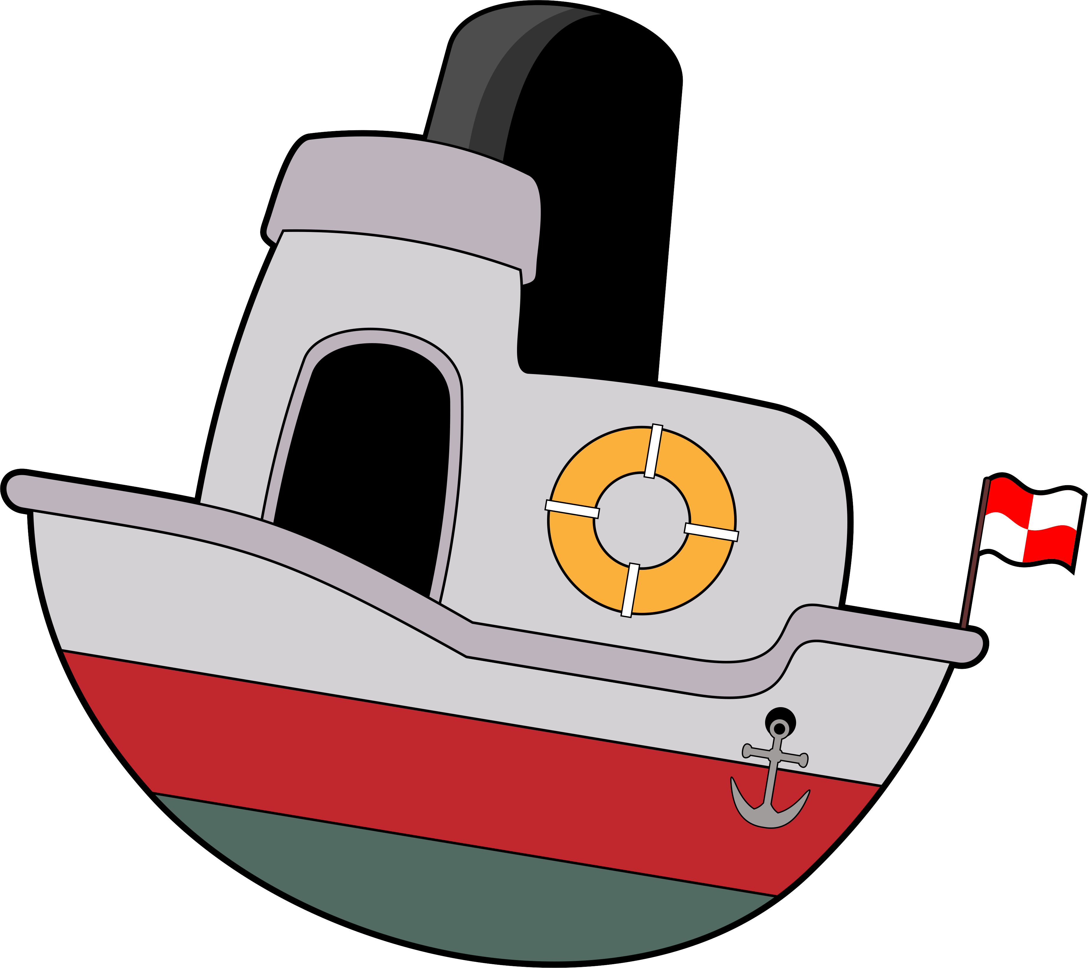 Best 15 Cartoon Boat Drawing - Cartoon Boat Png (3689x3284)
