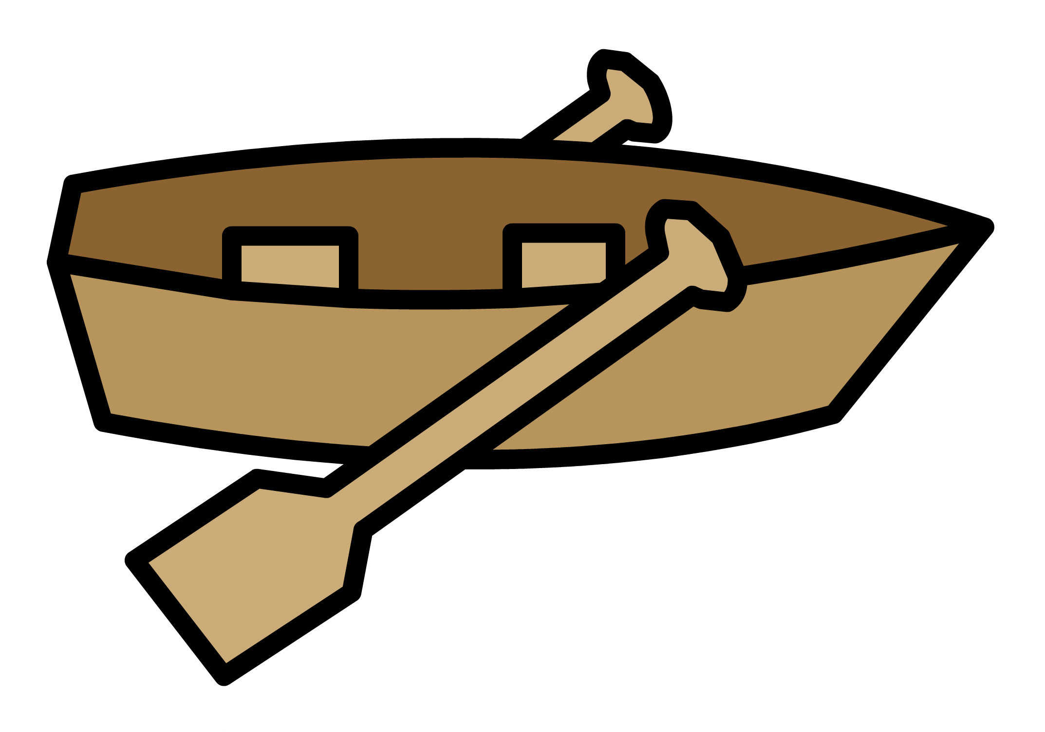 Wooden Boat Png Clip Art - Rowboat Png (2146x1503)