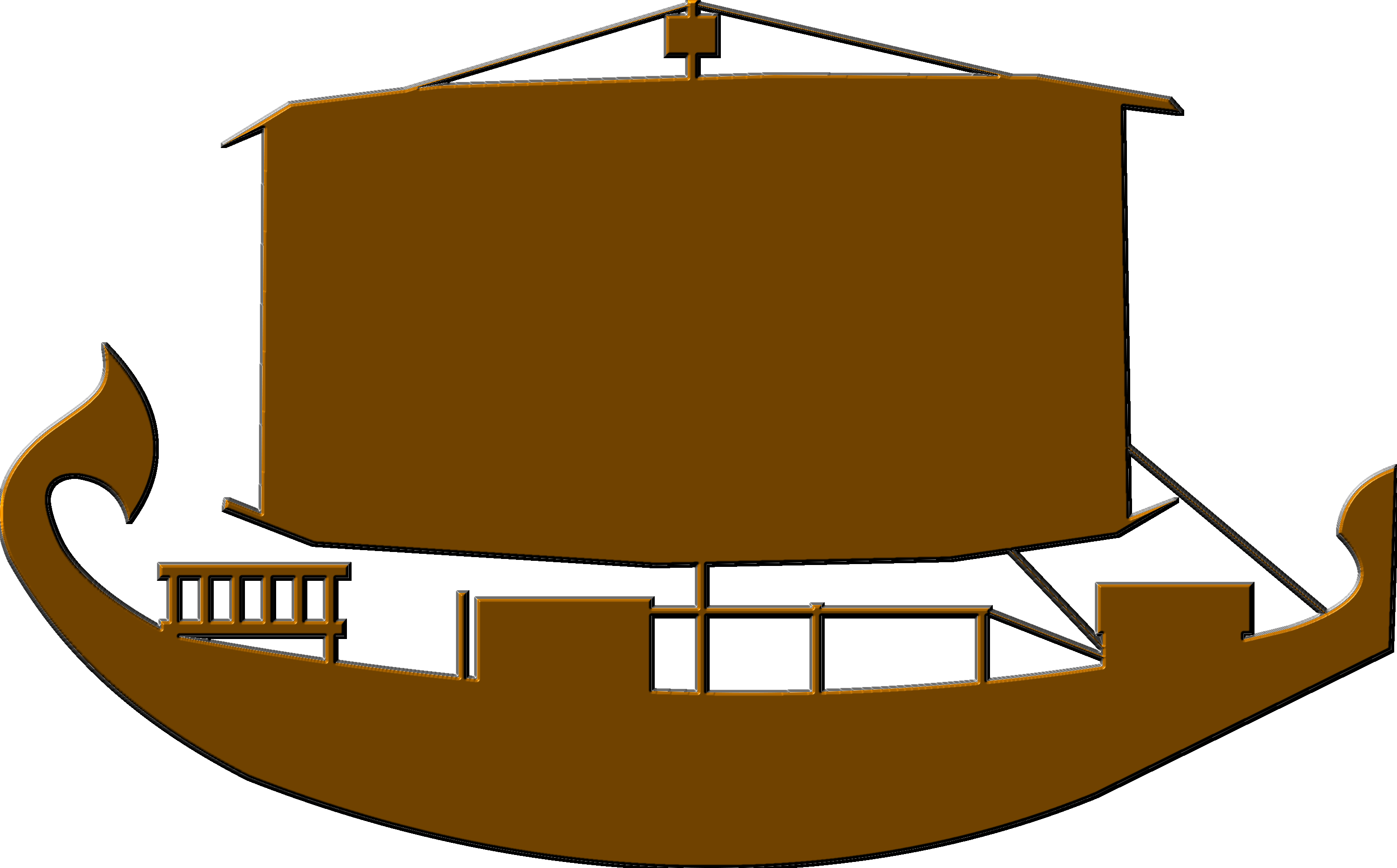 Viking Ship 1 - Clip Art (3000x1865)