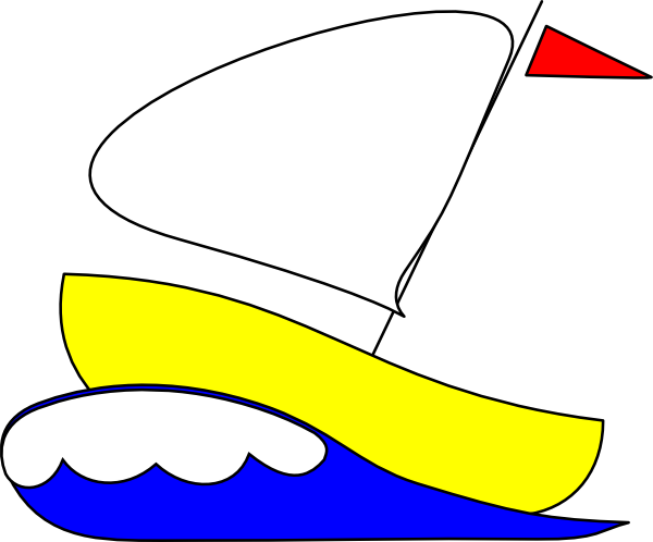 Yellow Yacht Clipart (600x498)