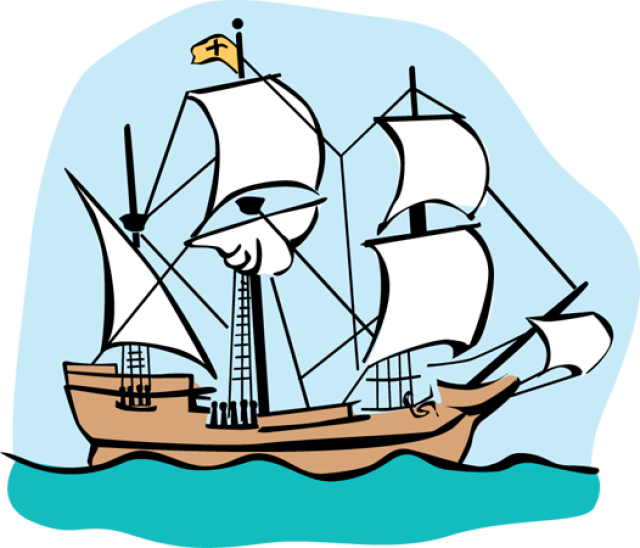 Rock Clipart Plymoth - Mayflower Clipart (640x548)