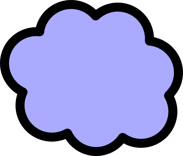 Light Blue Cloud Clip Art At Clker - Clipart Light Purple Cloud (600x514)