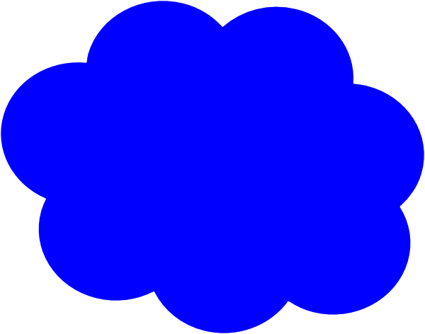 Outline Of Cloud Clipart Image - Blue Cloud Clipart (600x472)