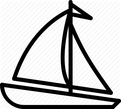 Boat Outline - Outline Image Of Boat (512x460)