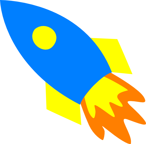 Blue Rocket Ship Clip Art At Clkercom Vector - Rocketship Clip Art (1024x1024)