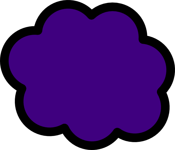 Purple Cloud Clip Art - Blue Clip Art (600x514)
