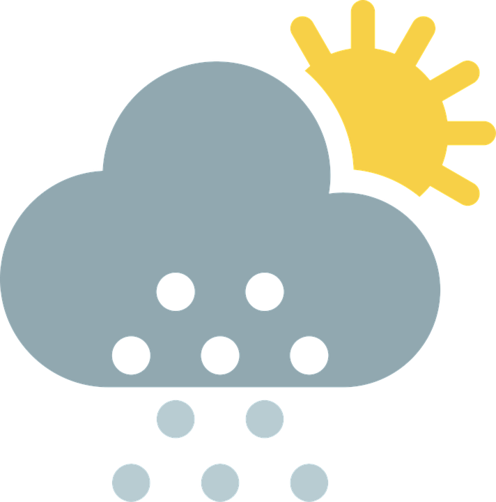 Free Illustration Cloud Partly Cloudy Sun Snow Image - Weather (1267x1280)