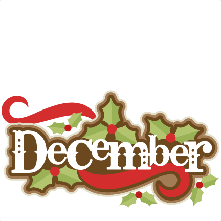 December Title Svg Scrapbook Cut File Cute Clipart - December Clipart (432x432)
