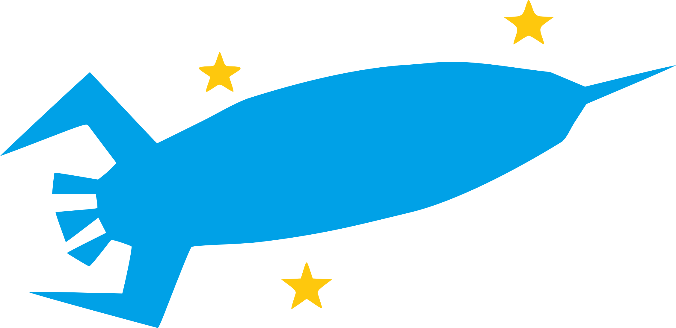 Blue Rocketship Vector Clipart Free Public Domain Stock - Blue Rocket Ship (2256x1096)