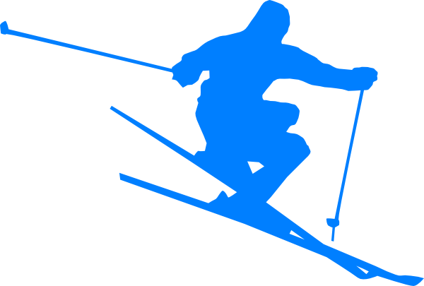 Free Flame Clipart Illustration Free Clipart Skier - Ski Slope Clipart (600x405)