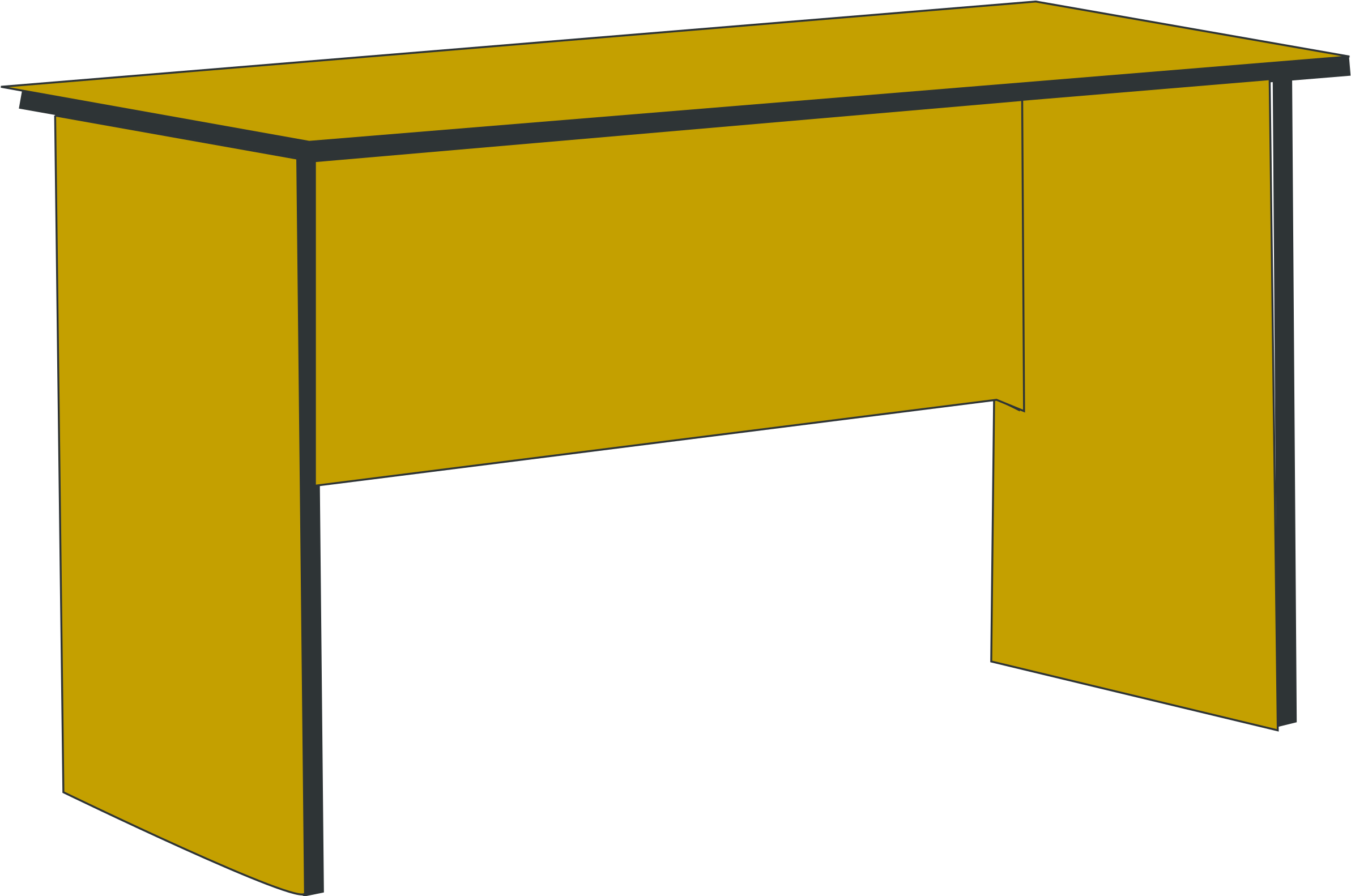 Desk 1 - Desk Clipart Png (2400x1581)