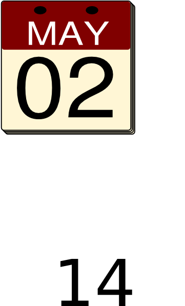 Calendar Clip Art - May 2nd On A Calender (426x597)