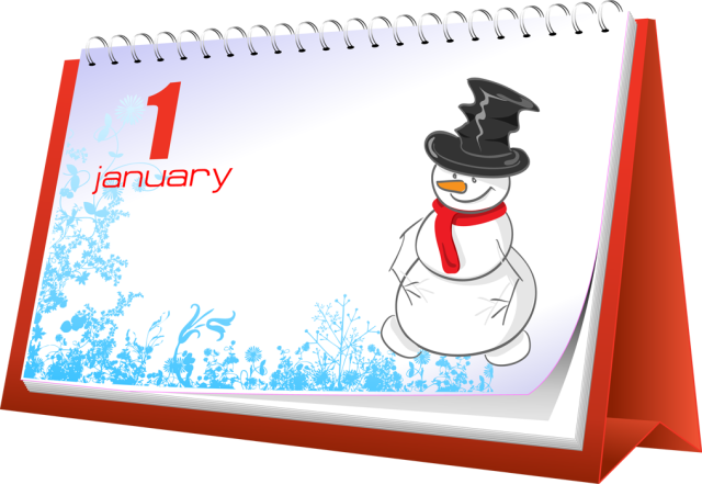 Clip Art And Information About The Month Of January - January 1st Clipart (640x441)
