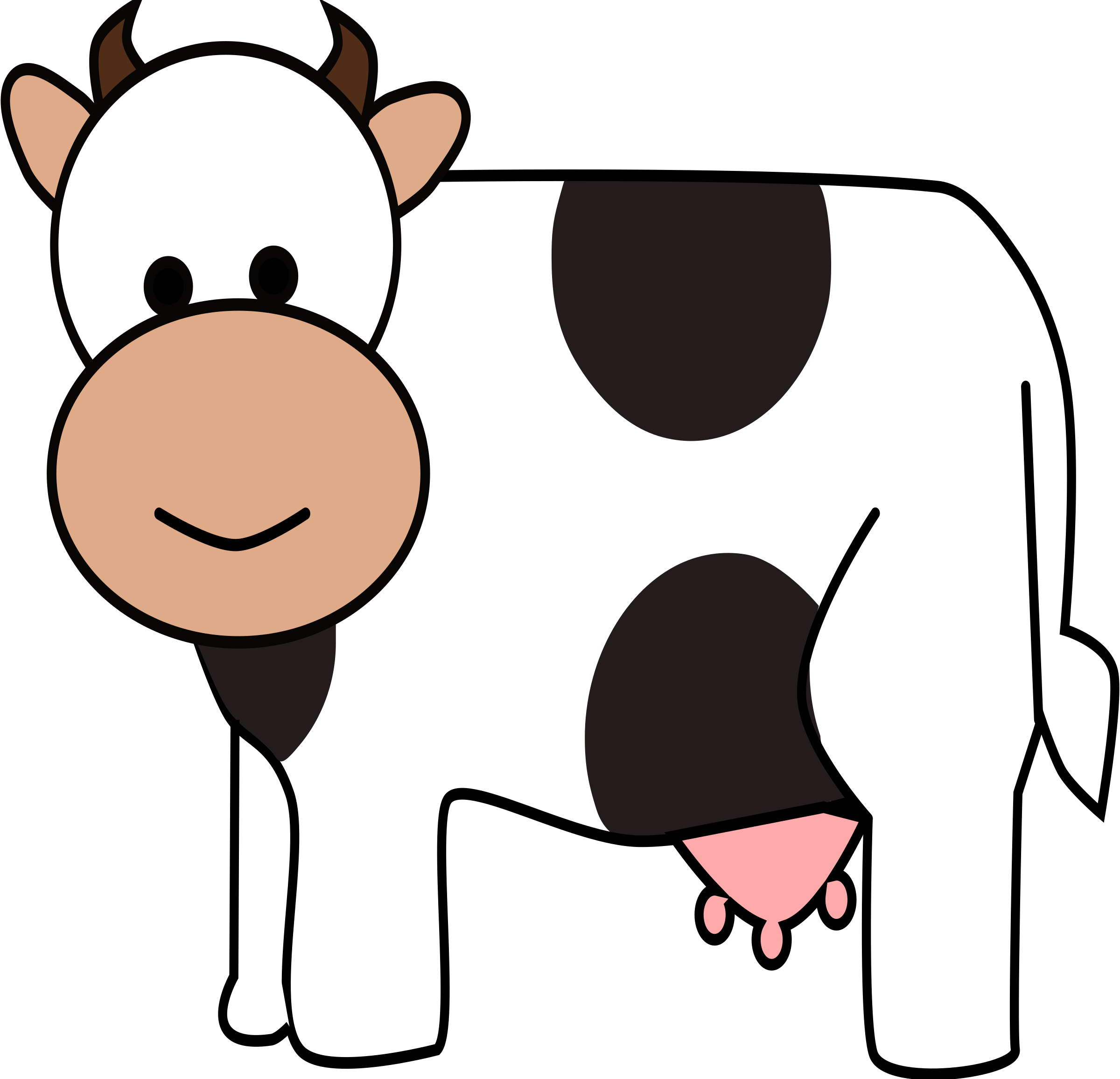 Advent Calendars - Clip Art Cow (2400x2311)