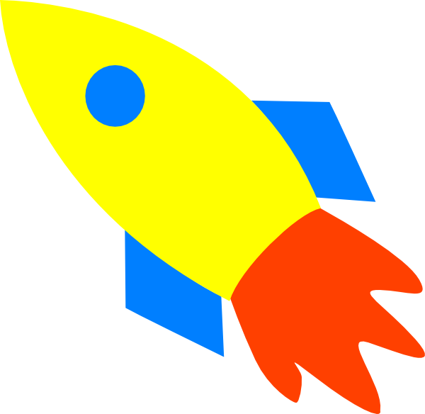 Rocket Ship Yellow Clip Art At Clker - Rocket Ship Clipart (600x584)