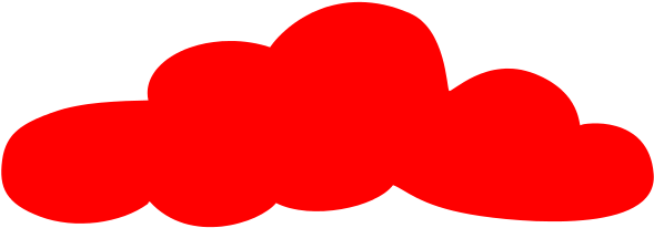 Solid Red Cloud Clip Art At Clker - Red Cloud Clipart Png (640x377)