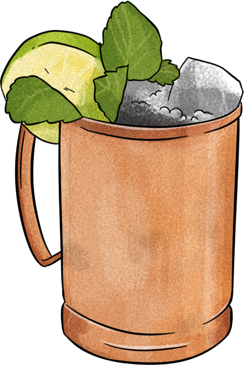 Mission Beach Mule - Transparent Moscow Mule Clipart (503x752)