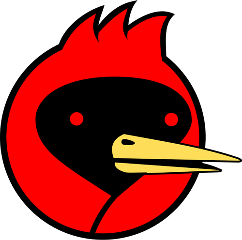 Clip Art Bird Head Vector Of A With Red Public Domain - Omsk Bird (500x496)