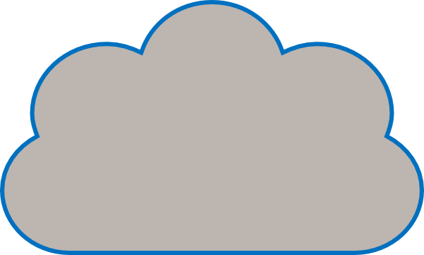 Cloud Clip Art - Cloud With Flat Bottom (600x361)