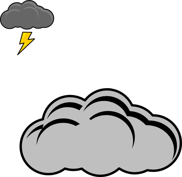 Thundercloud Clipart - Thunder Cloud Clipart (600x583)