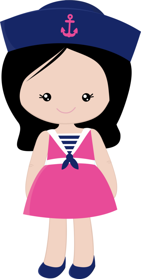 Topper, Clip Art, Cutting Files, Profile, Stenciling, - Sailor Girl Clipart (457x900)