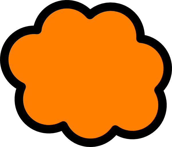Orange Cloud Clip Art - Clouds Clipart Transparent Orange (600x514)