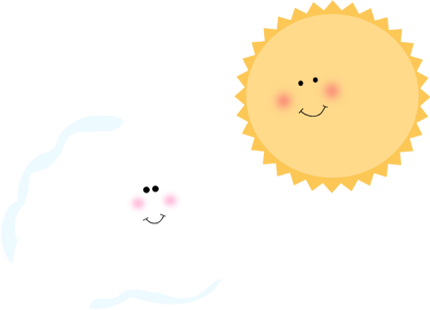 Sun And Cloud Clip Art Image - Best Ads On Tv Logo (430x310)