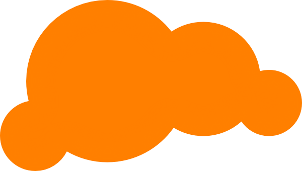 Orange Cloud Clip Art - Orange Cloud Png (600x340)