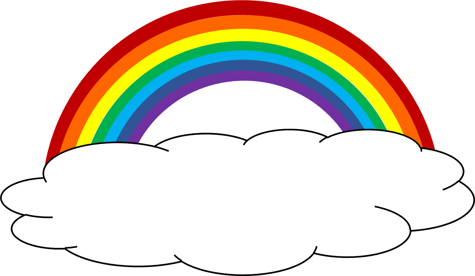 Clouds And Rainbow Clipart Clipartxtras - Colors Of A Rainbow (1600x930)