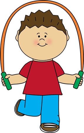 Boy Playing With Jump Rope Clip Art - Jump Rope Clipart (286x450)