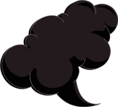 Clip Art Train Smoke Clipart - Black Smoke Clip Art (400x362)