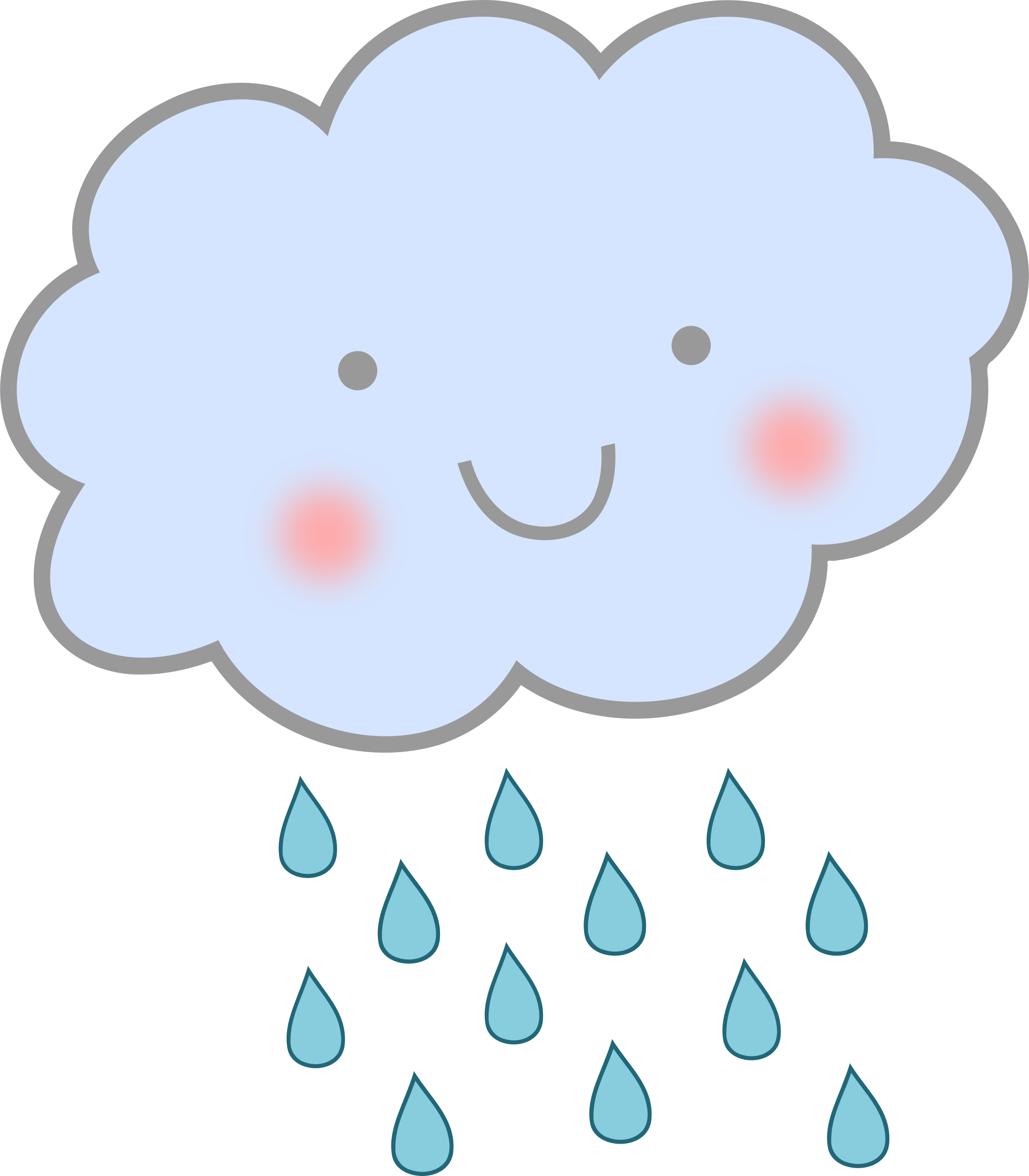 Rain Cloud Clipart - Cartoon Rain Cloud - (2100x2400) Png Clipart Download