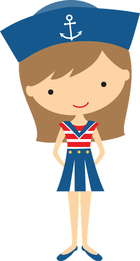 Sailor Clipart Marinero - Girl Sailor Clipart (286x531)