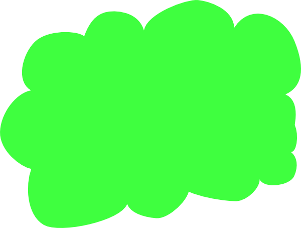 Clouds Clipart Gas Cloud - Green Cloud Clipart (600x454)