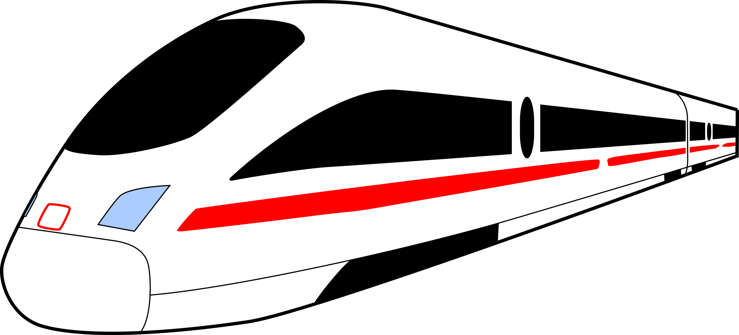Pendling Til Og Fra Aarhus At Tage Tog Med Dsb Til - Bullet Train Clip Art (2400x1088)