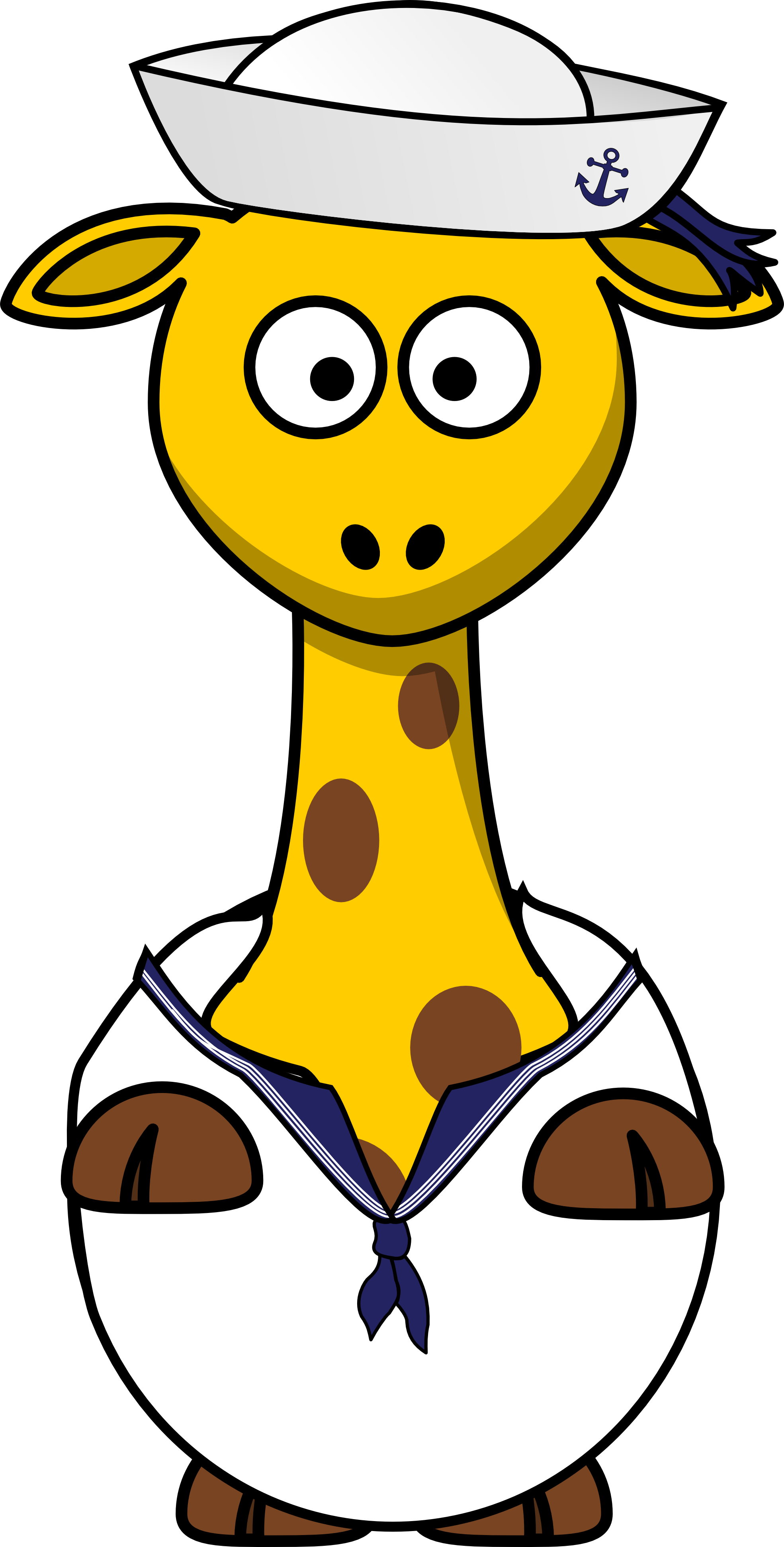 Big Image - Cartoon Giraffe (1969x3881)